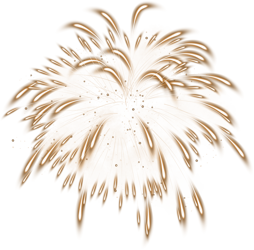 Glowing Orange Firework Explosion
